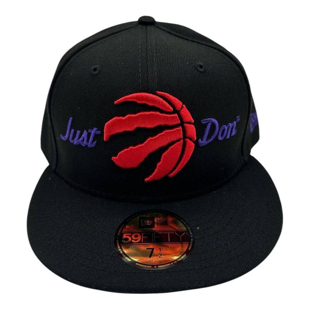 New Era x‎ Just Don Toronto Raptors Hat Cap 7 1/2 Black 59Fifty NBA Basketball